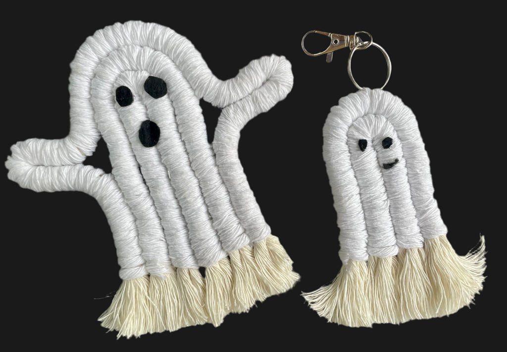 Handmade macrame ghost 