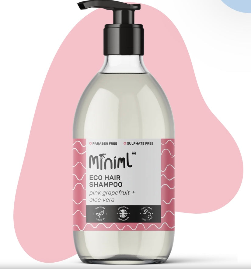refill hair shampoo pink grapefruit and aloe vera fragrance, vegan, cruelty free 