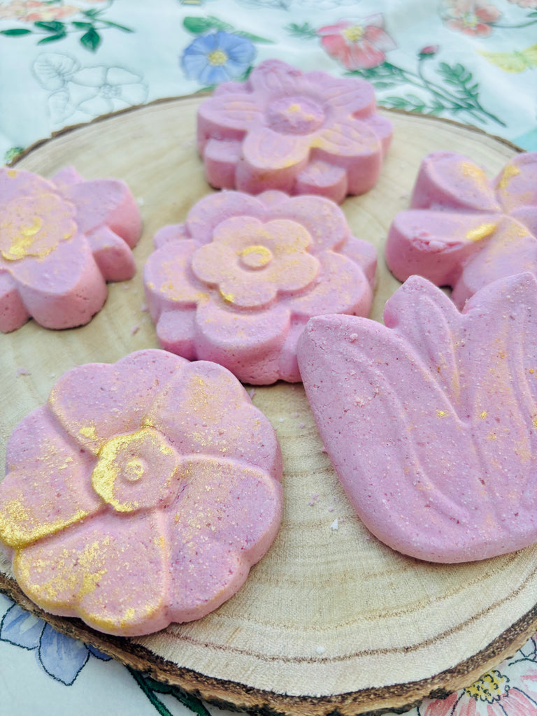 handmade flower bathbomb gift bag