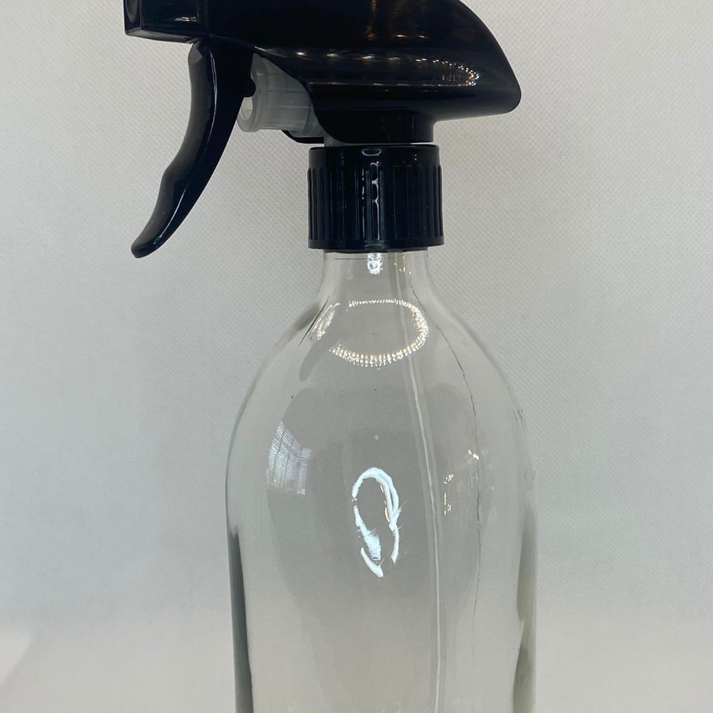 Clear Glass Bottle with Trigger Spray