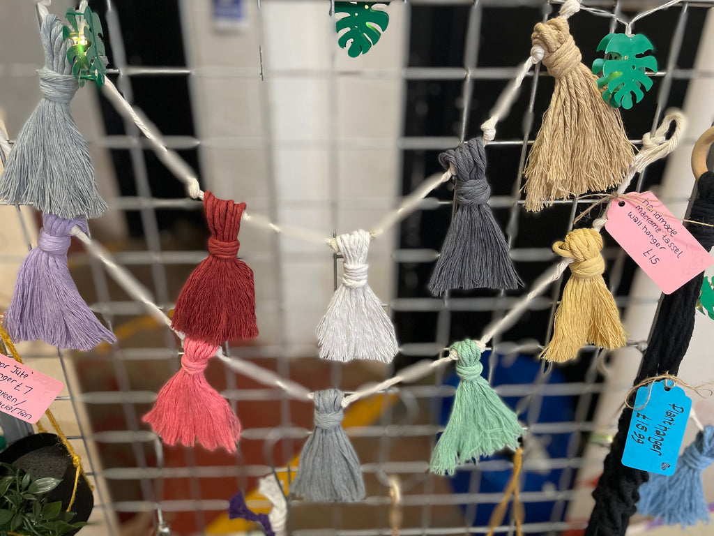 Handmade Macrame wall hanger tassels