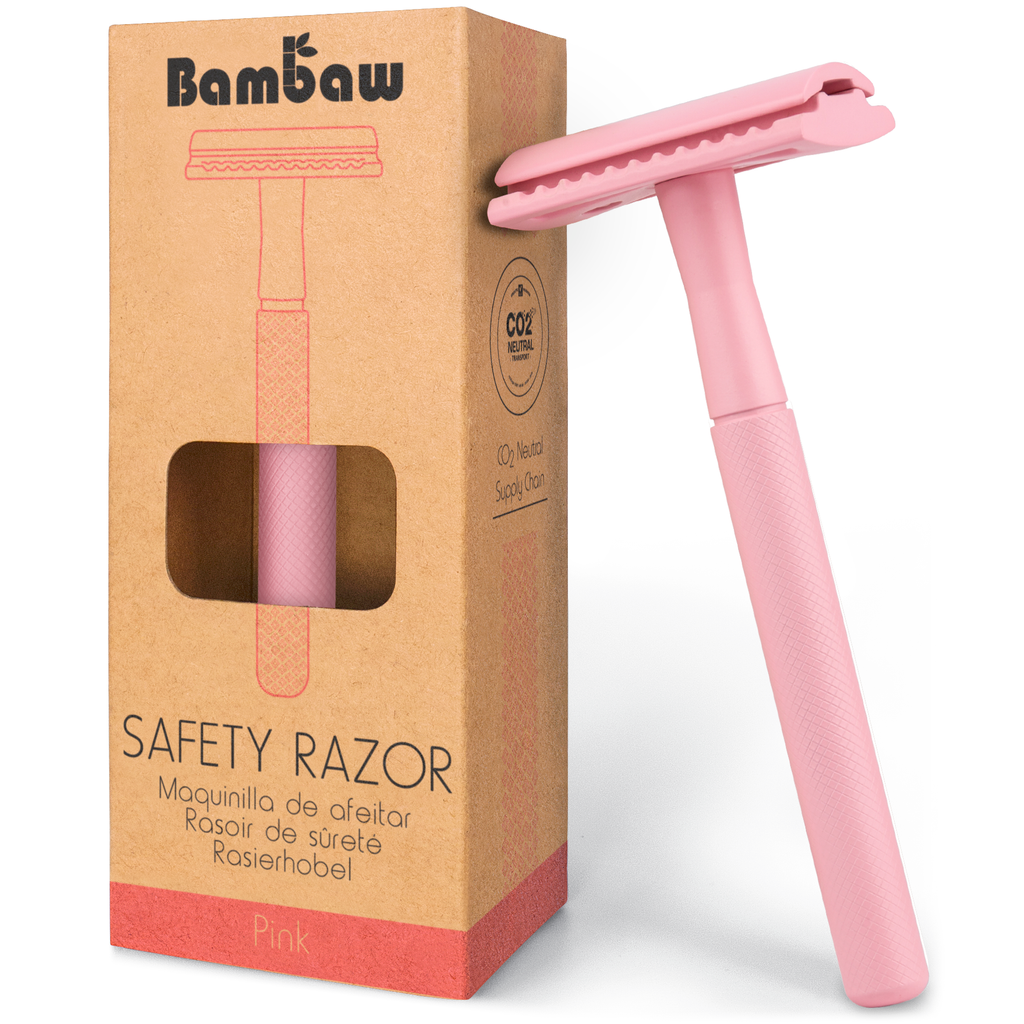 Pink Stainless Steel Safety Razor